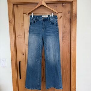 Stylish Blue Wide Leg Women's Jeans